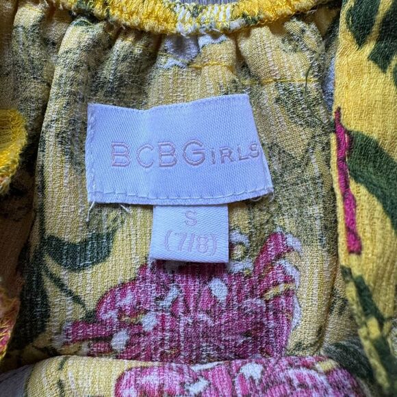 BCBG Girls Romper Jumper with Flowers and Tassels Aspen Gold, S 7/8 summer - Picture 4 of 6